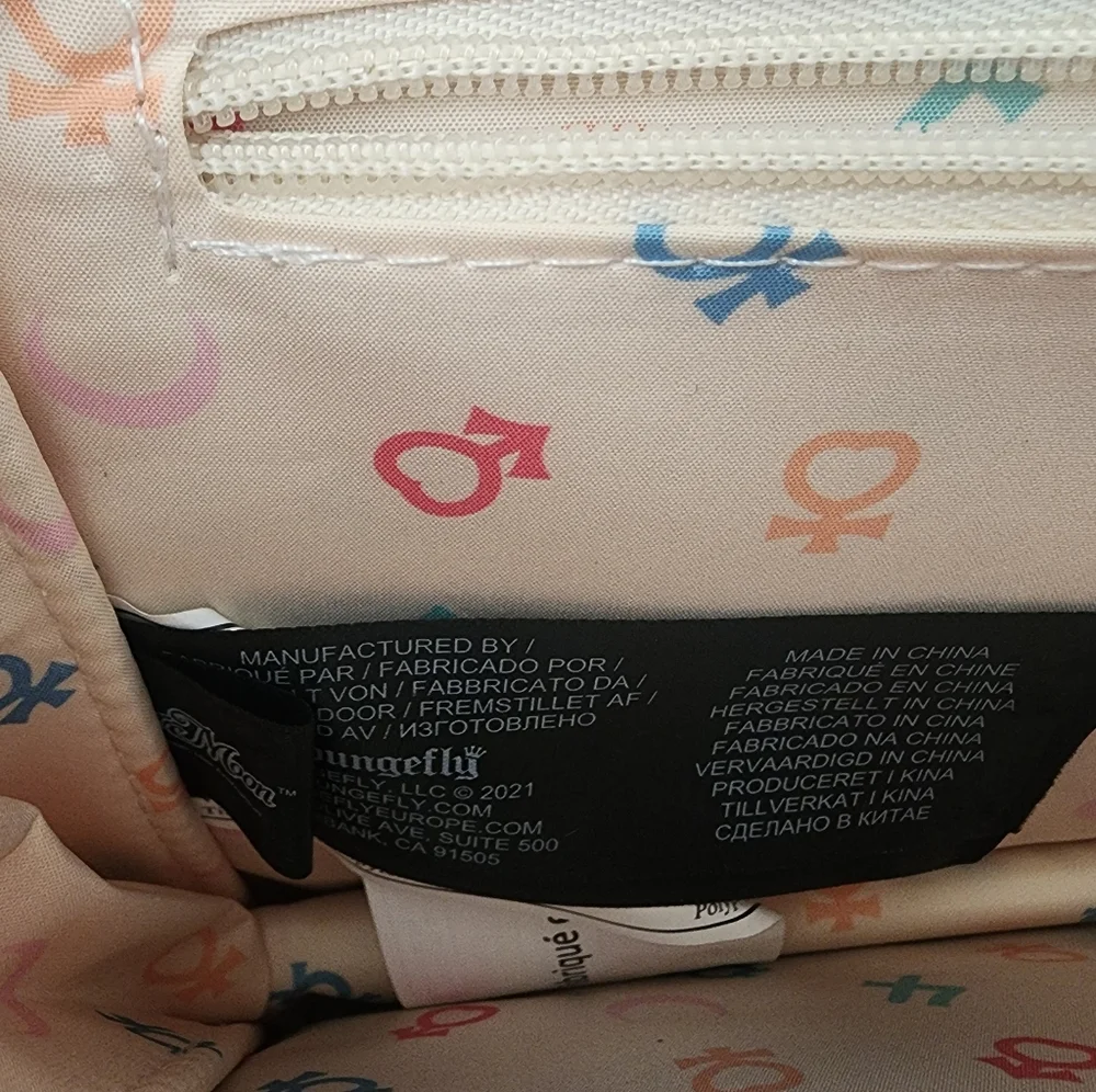 LOUNGEFLY SAILOR MOON Scepter Latch Pink Crossbody Handbag satchel